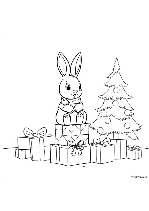 Coloriage Lapin De Pâques En Chocolat