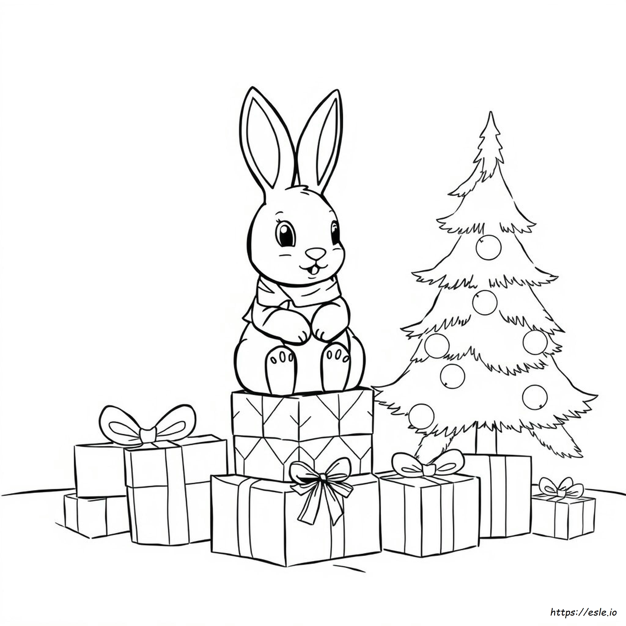 Chocolate Bunny Coloring Page