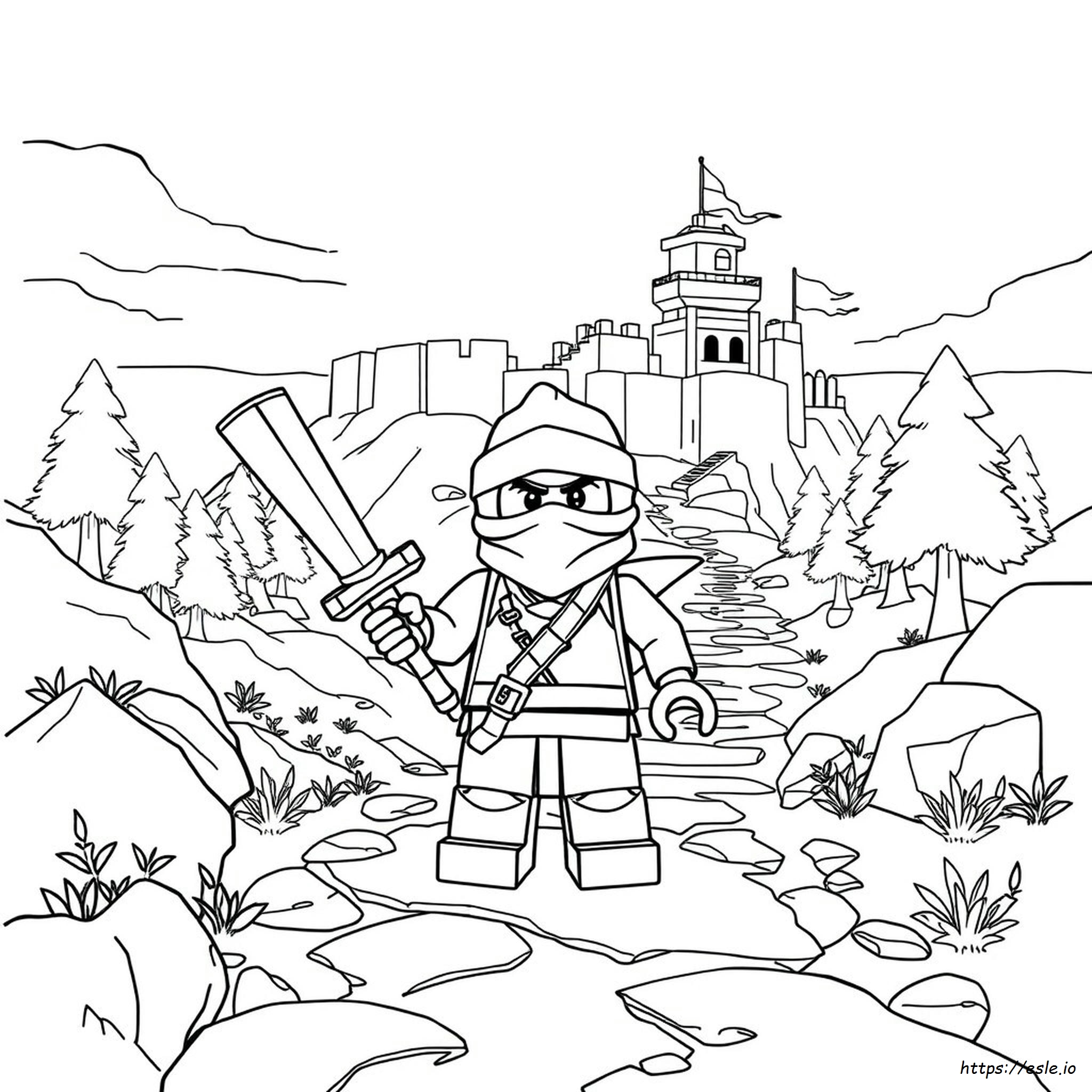 Kolorowanka Ninjago Cole