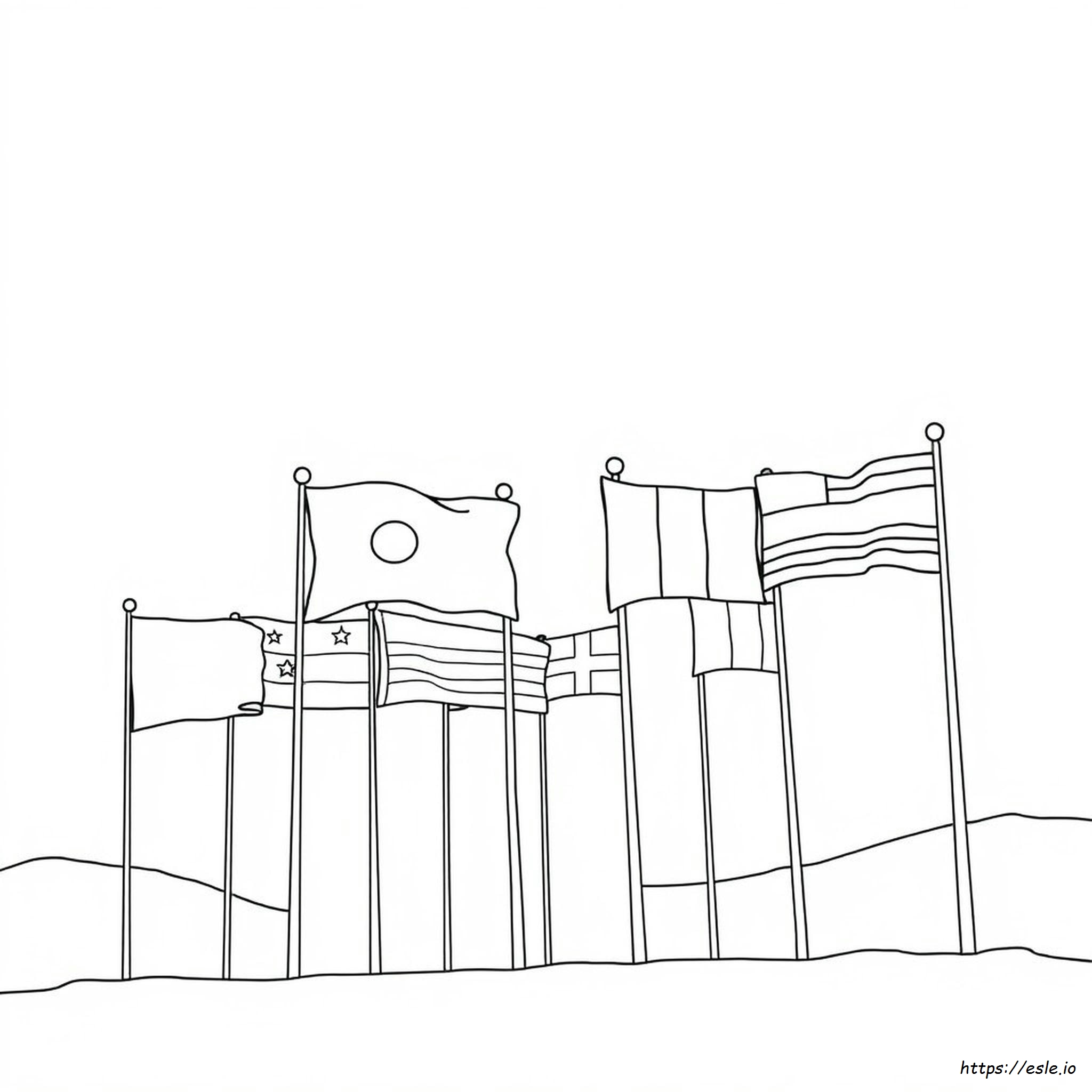 Country Flags Coloring Pages Pdf