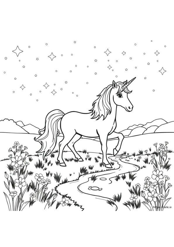 Real Unicorn Coloring Pages