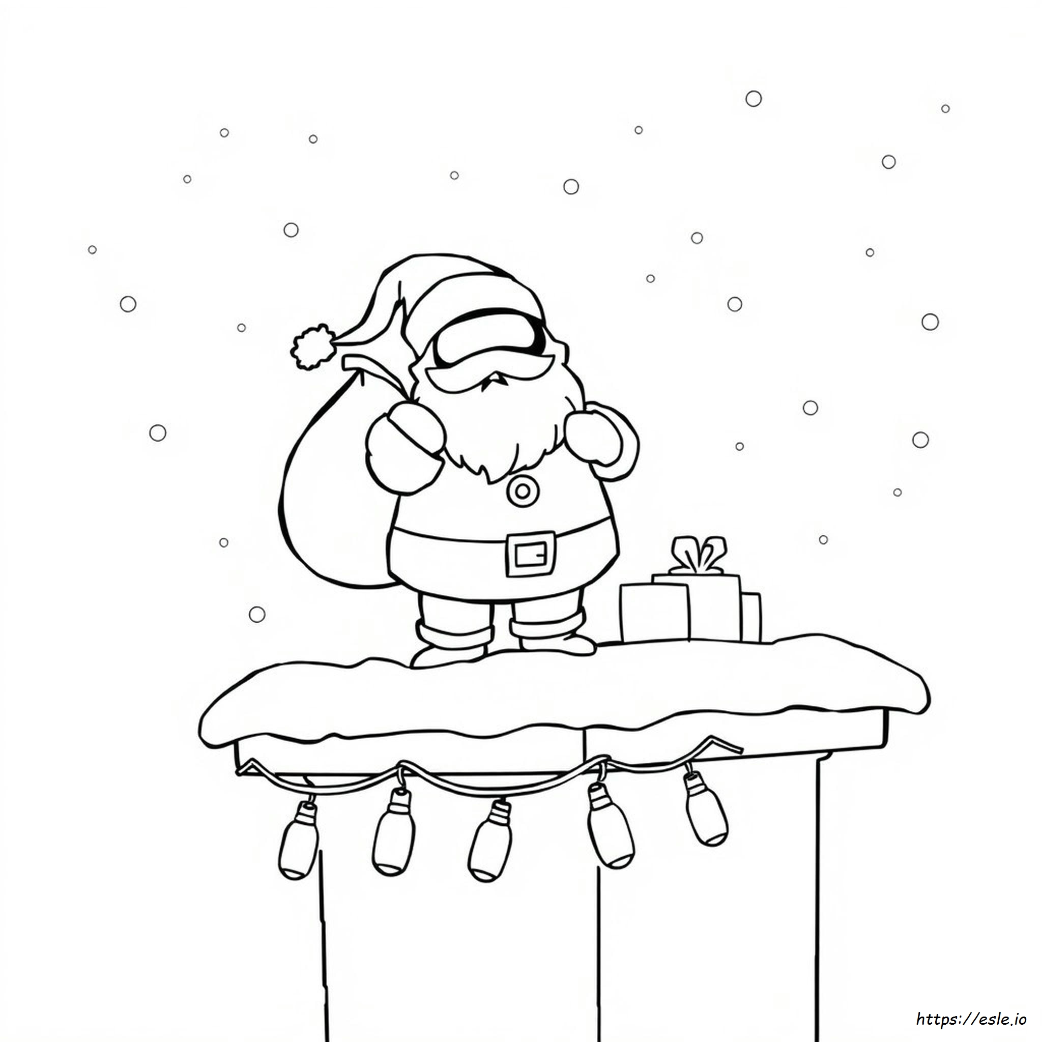 Among Us Santa Coloring Pages