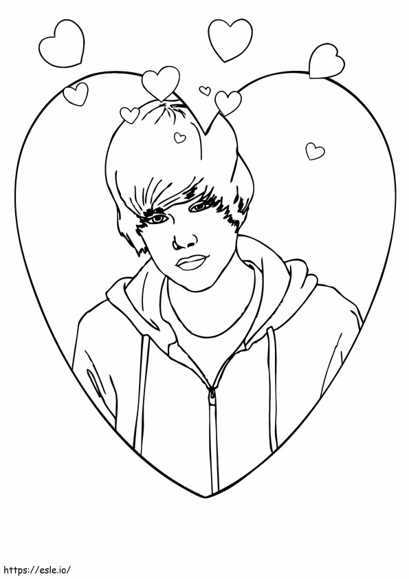 Dibujos de Justin Bieber para colorear, pintar e imprimir para colorear