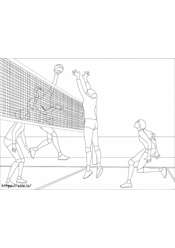 Coloriage Tournoi de volley-ball à imprimer dessin