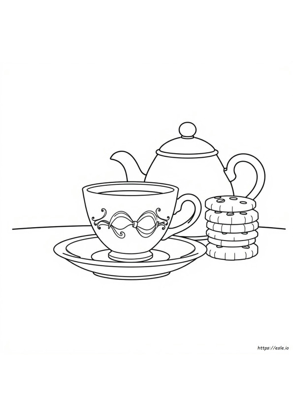 Dibujos De Tazas De Té Para Colorear