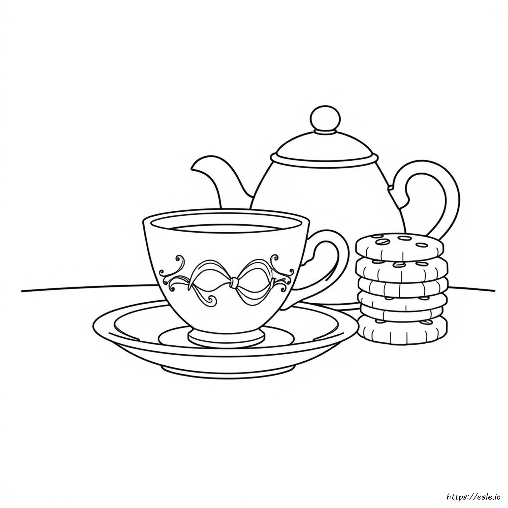 Coloring Pages Of Tea Cups
