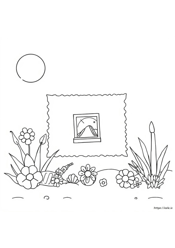 Mewarnai Gambar Prangko