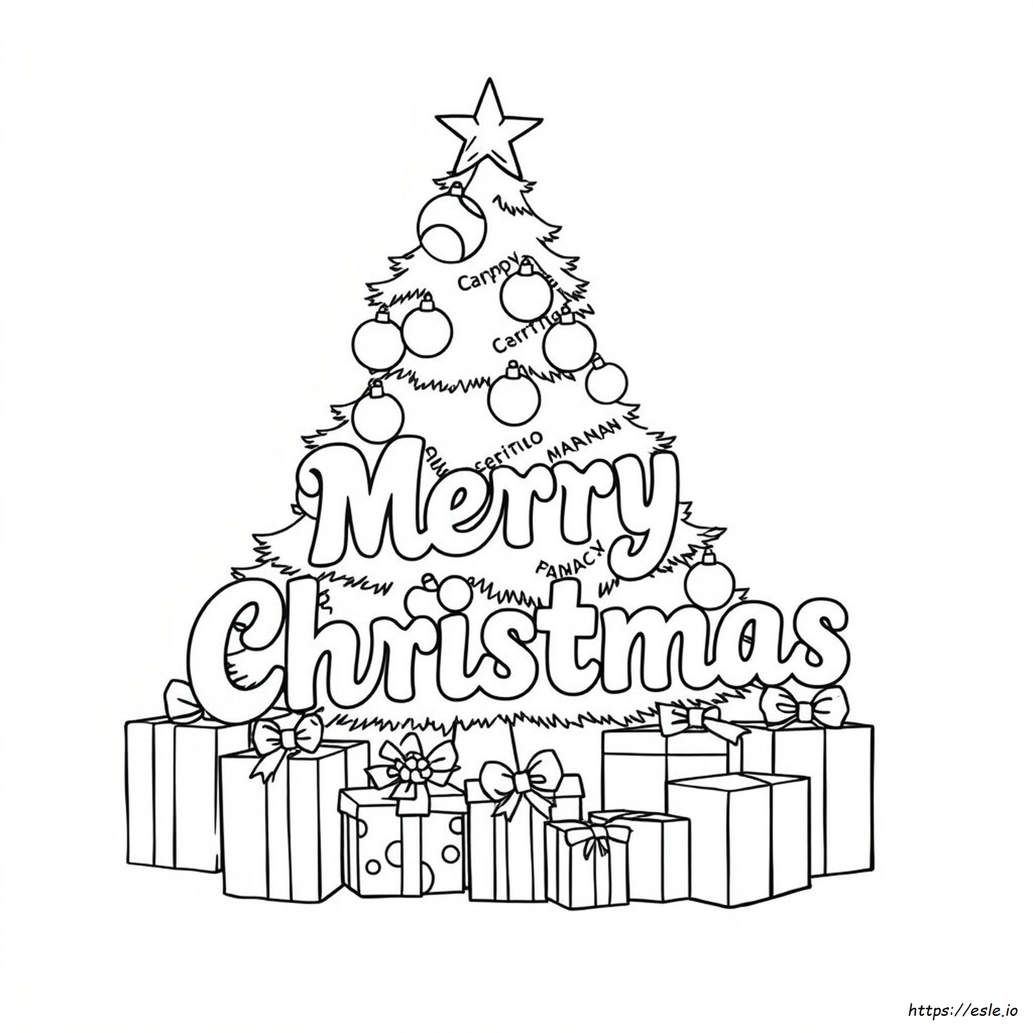 Merry Christmas Letters Coloring Pages