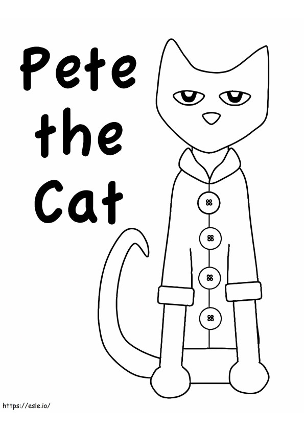 Pete The Cat Sitting coloring page
