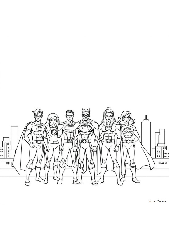 Superheroes Colouring