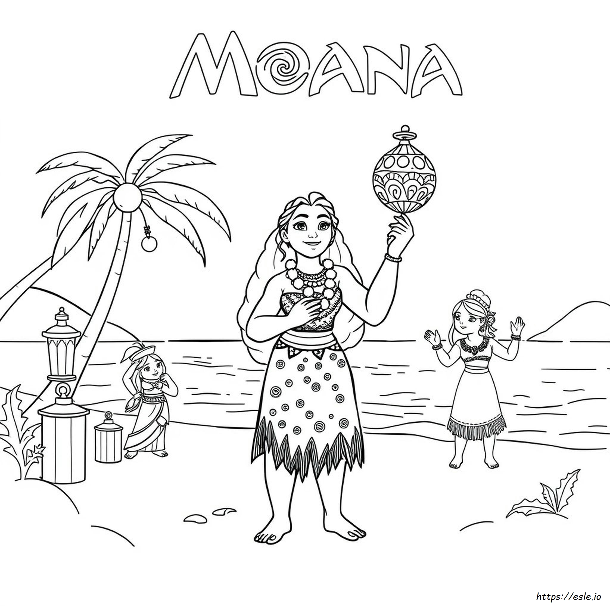 Moana Christmas Coloring Pages