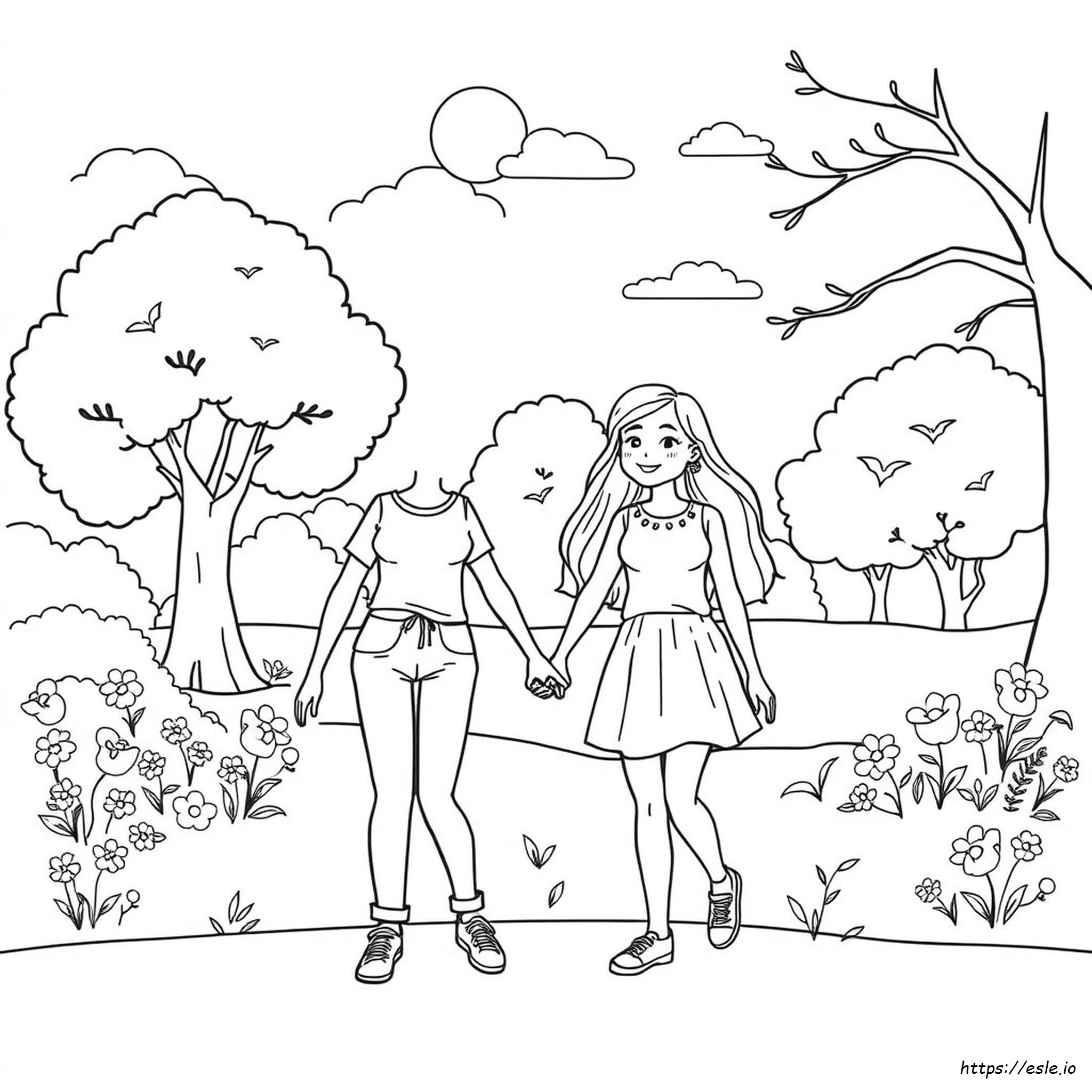 Mejores Amigas Para Colorear