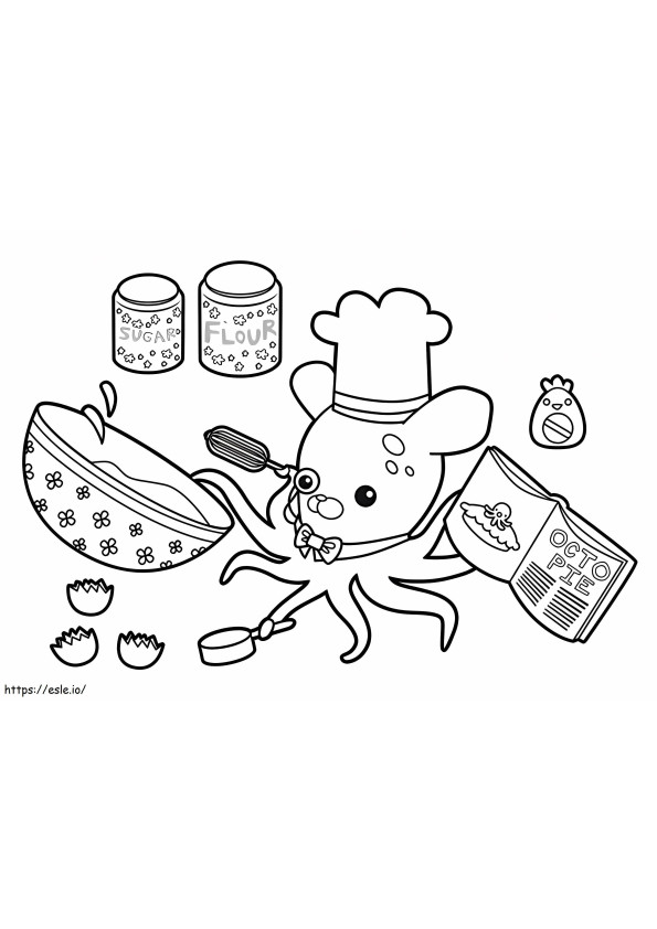 Cooking With Professor Inkling coloring page