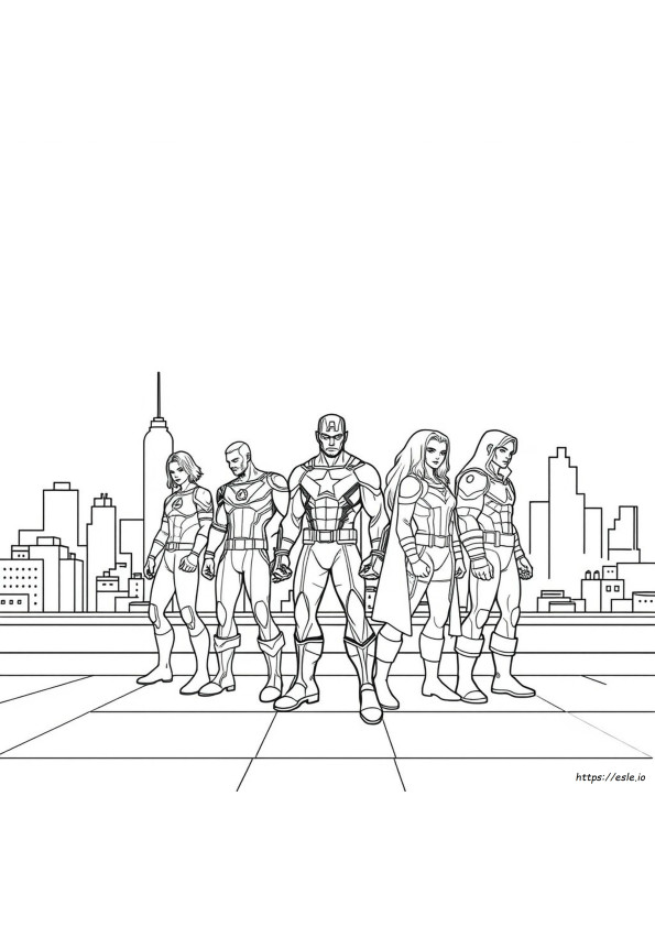 Planșe De Colorat Avengers Pentru Adulți