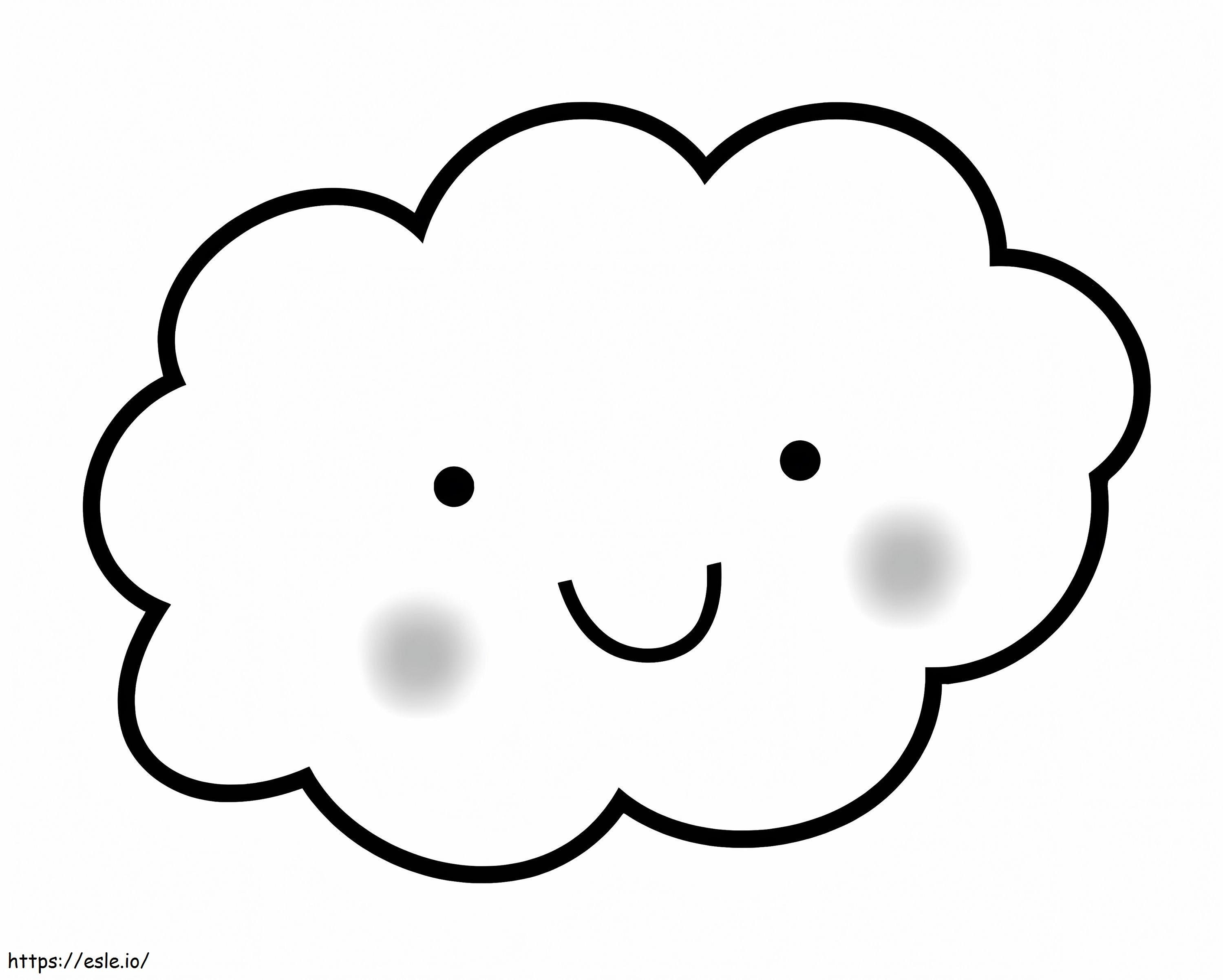 Kawaii Cloud coloring page