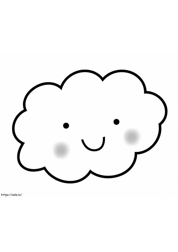 Kawaii-Wolke ausmalbilder