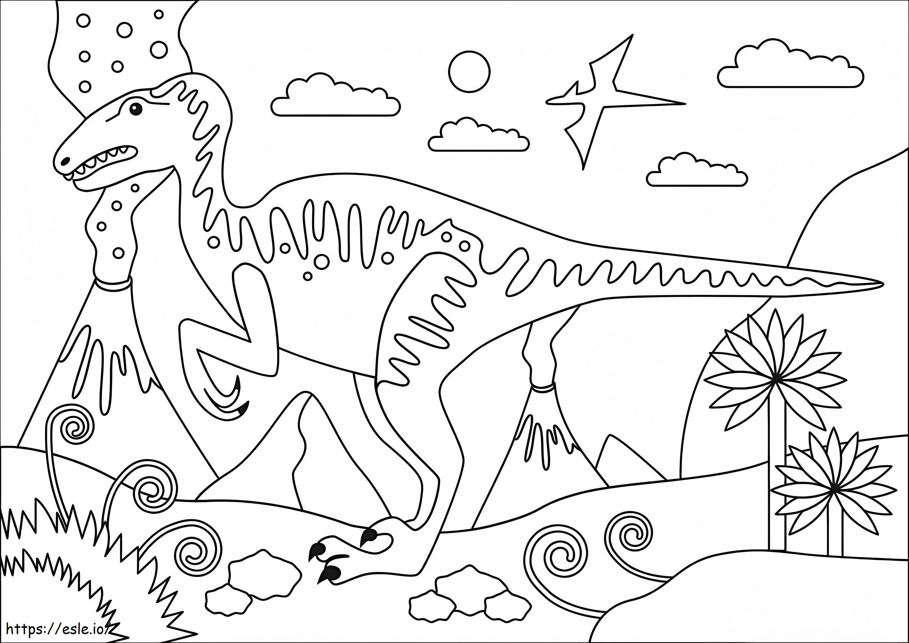 Velociraptor 2 kleurplaat kleurplaat
