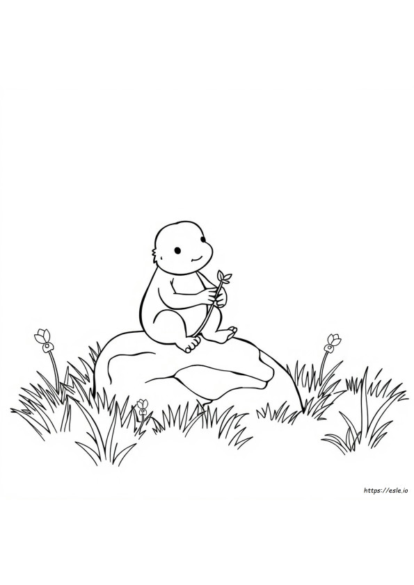 Grogu Colouring In