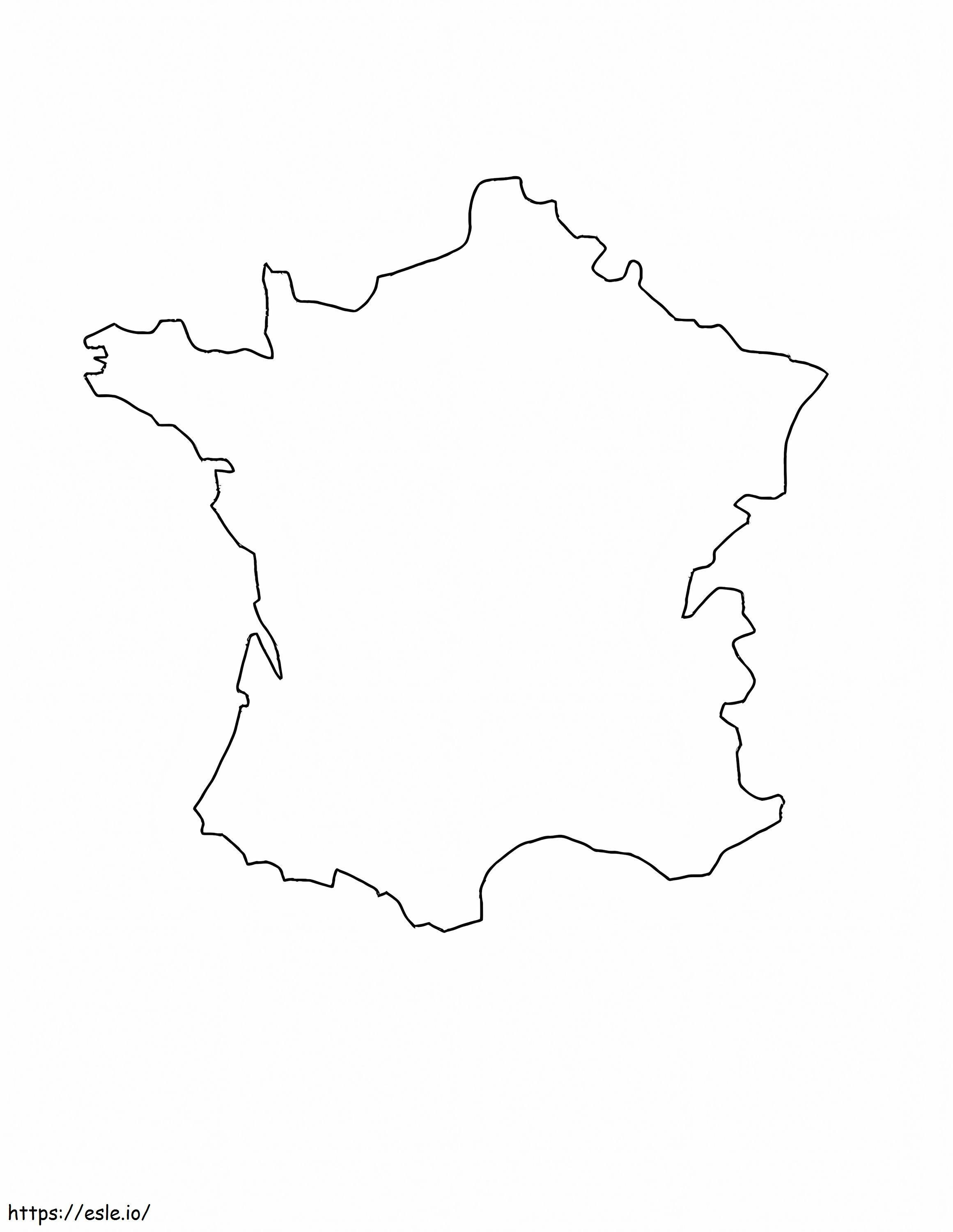 Frankreich Karte 2 ausmalbilder