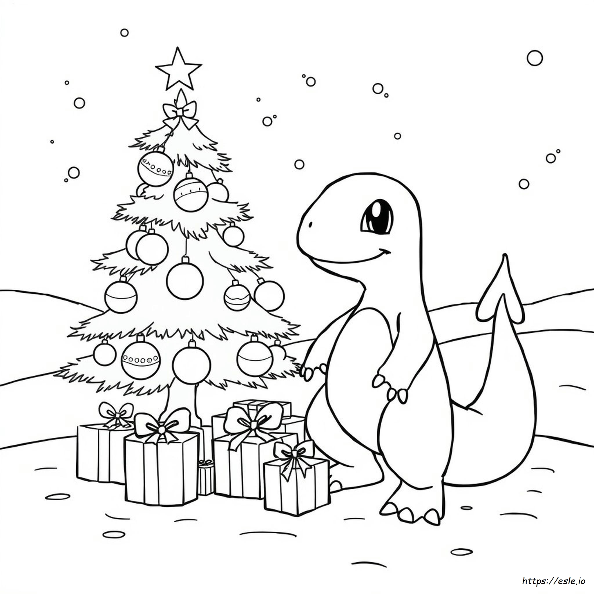 Charmander Christmas Coloring Pages