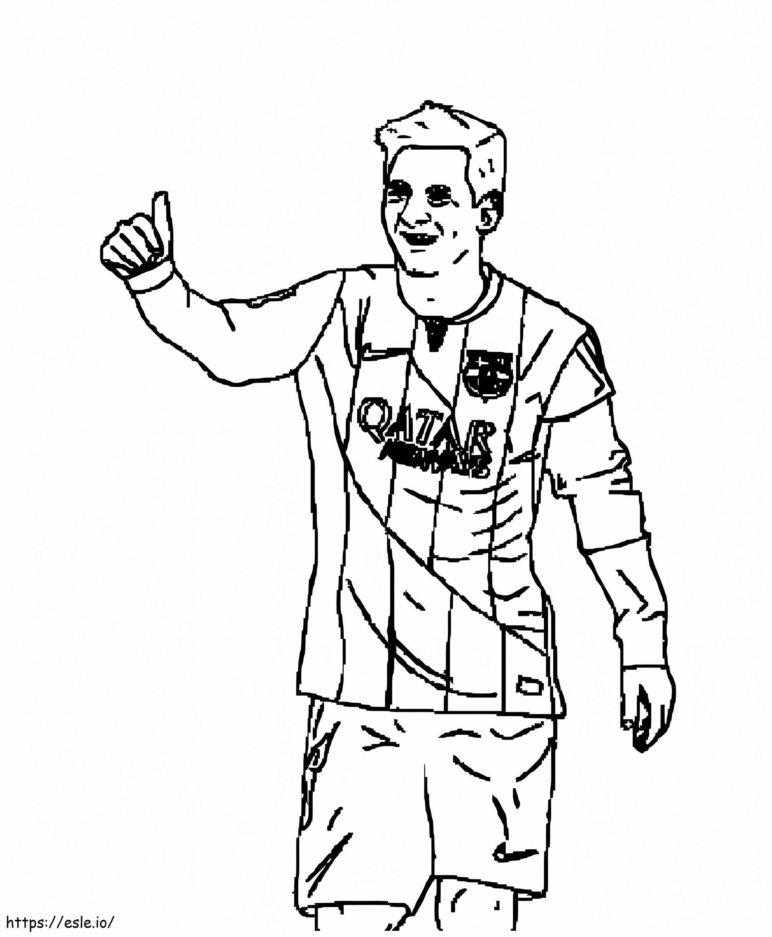 Messi Drawing coloring page