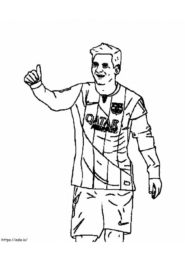 Desenul lui Messi de colorat