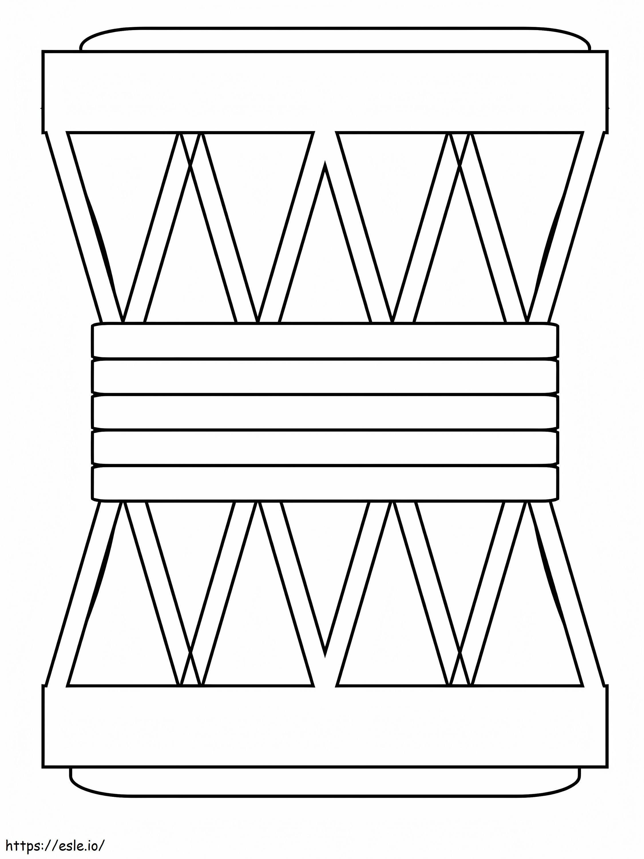 African Drums coloring page