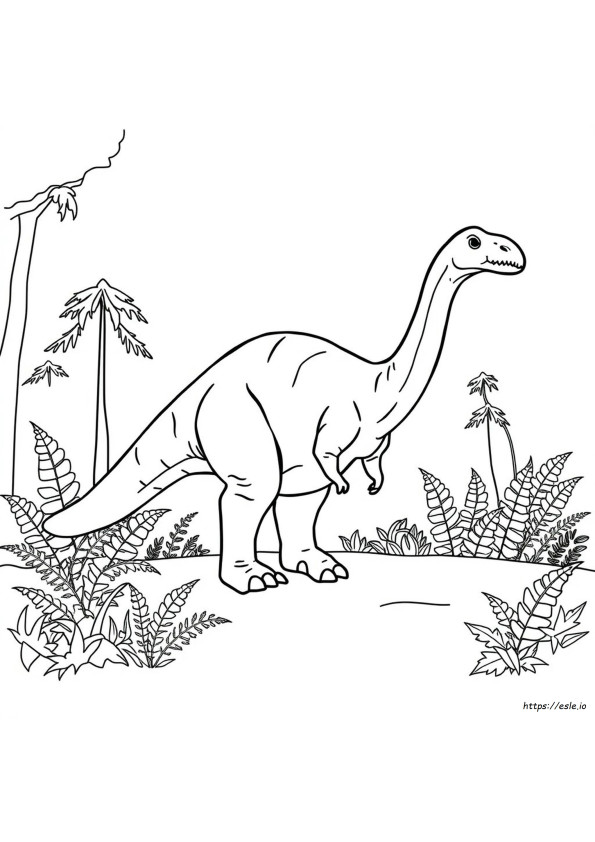 Tulostettava Brontosaurus Värityskuva