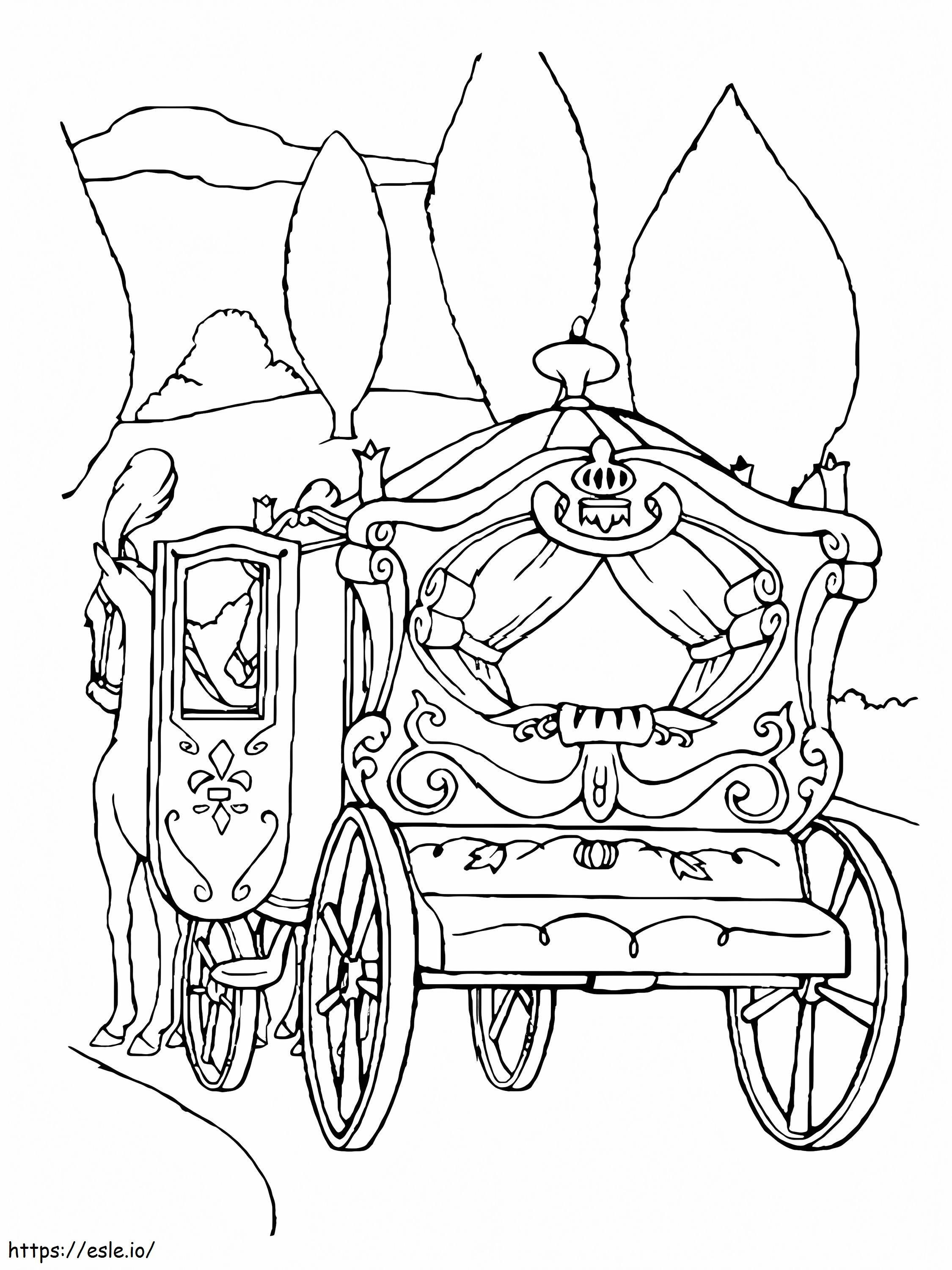 Fairy Tale Carriage coloring page