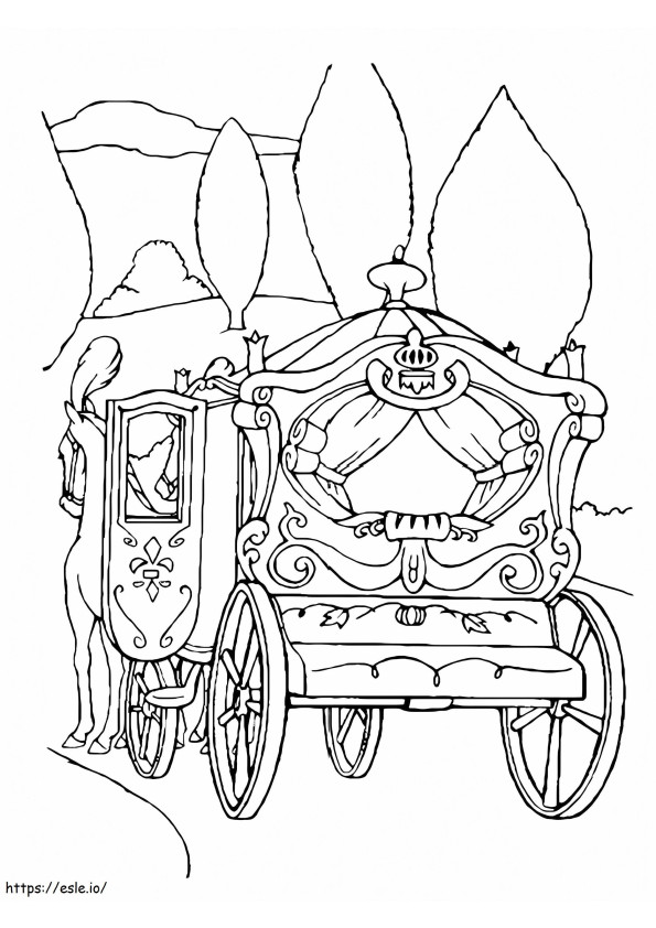 Fairy Tale Carriage coloring page
