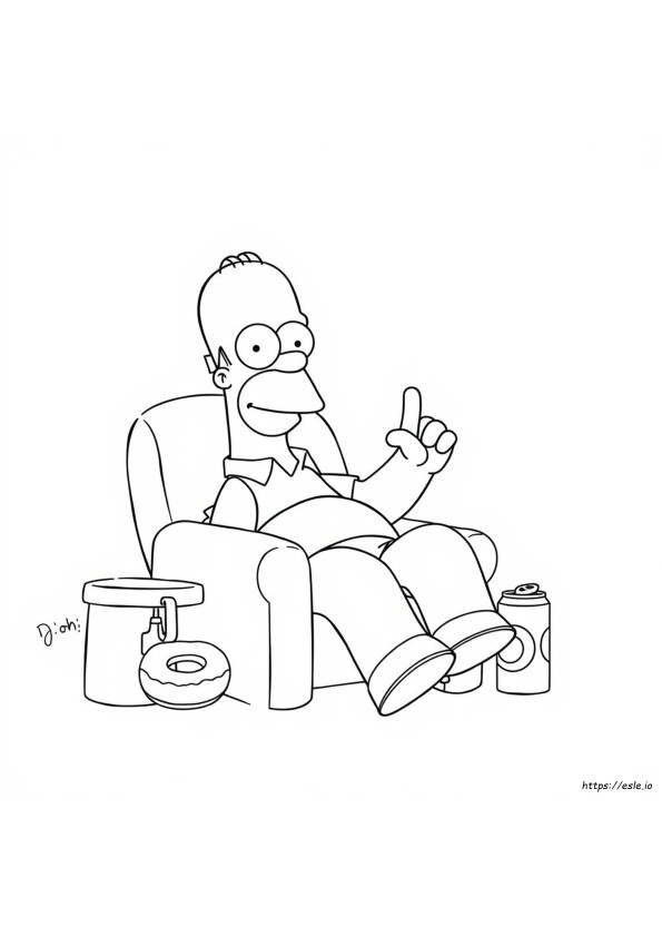 Zabawne Kolorowanki Z Homerem Simpsonem