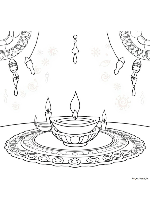 Diya Colouring