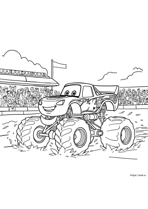 Coloriage Camion Monstre Mcqueen