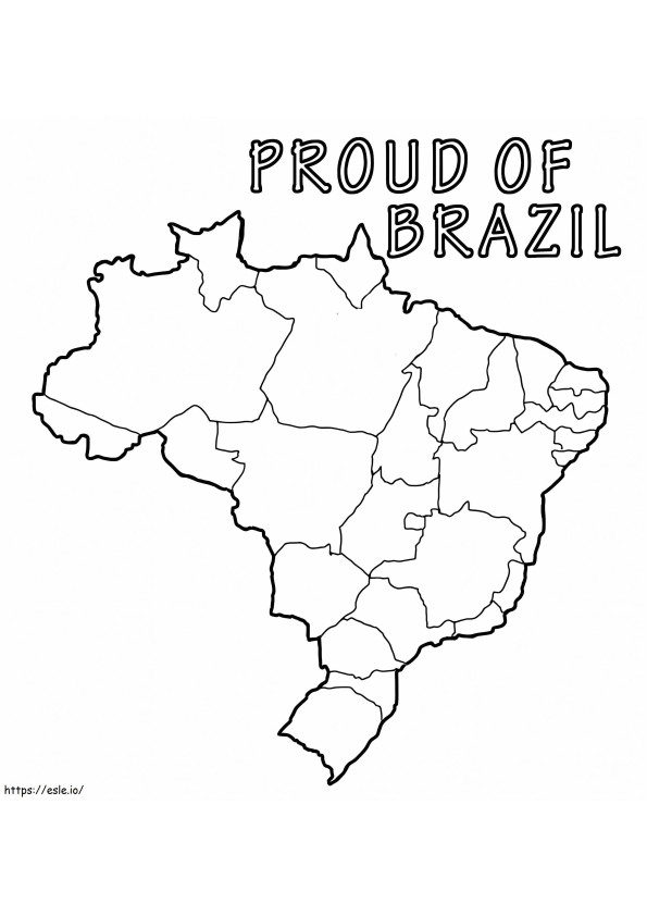 Brazil Map 1 coloring page