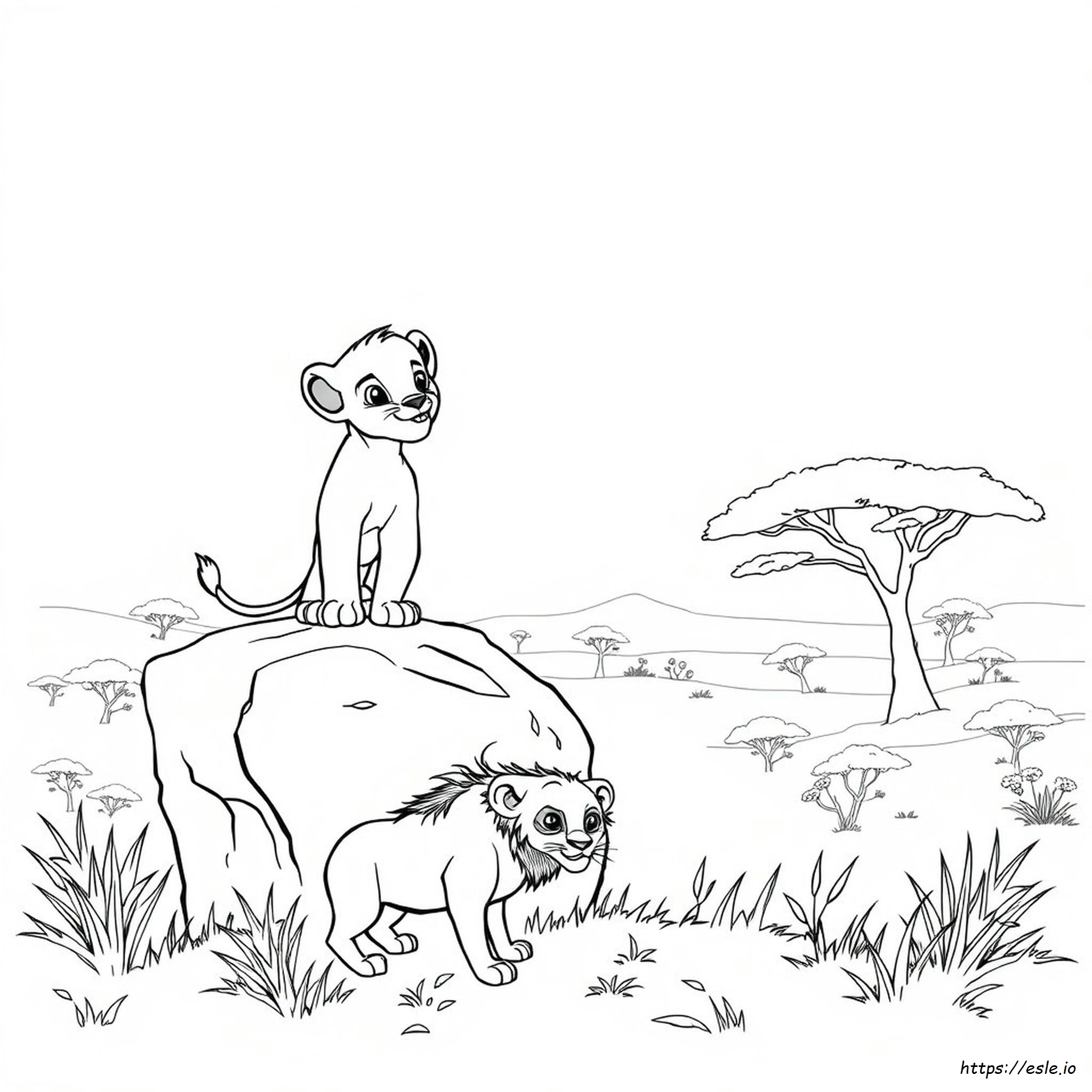 Simba Para Colorear