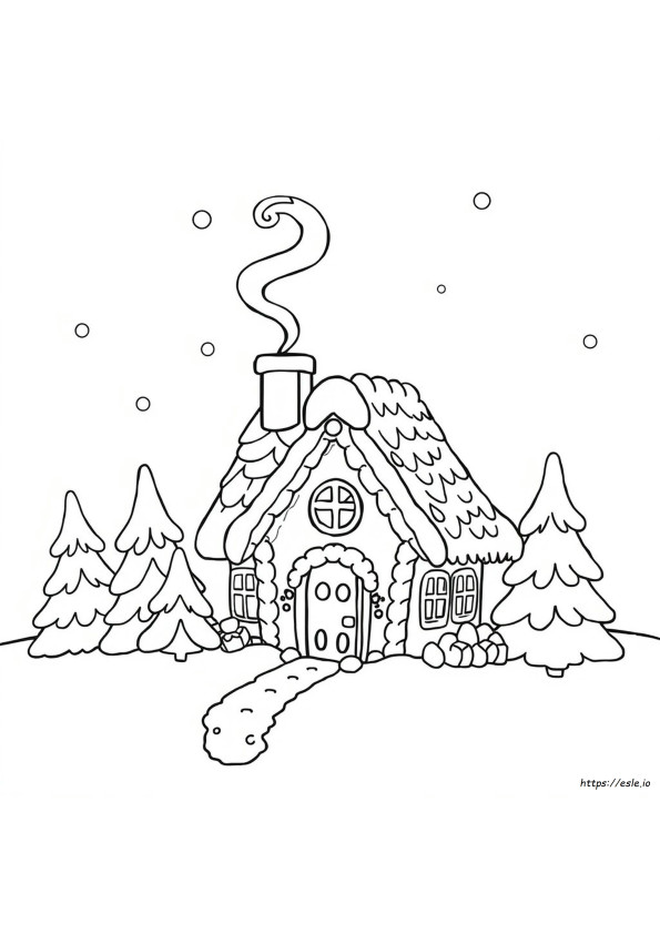 Gingerbread House Colouring Pictures