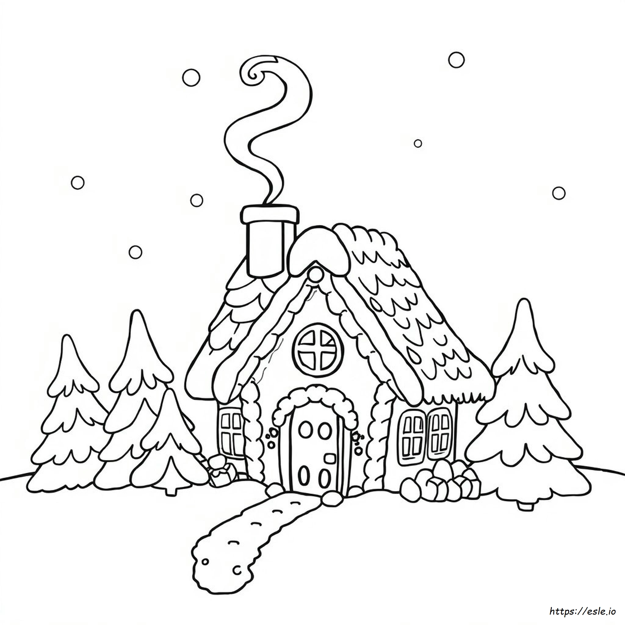 Gingerbread House Colouring Pictures