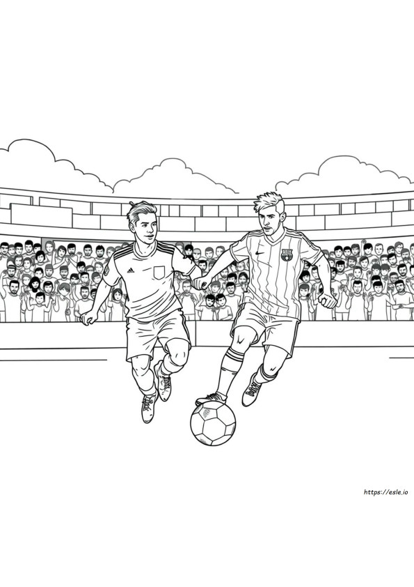 Futbol Ronaldo Ve Messi Boyama Sayfaları