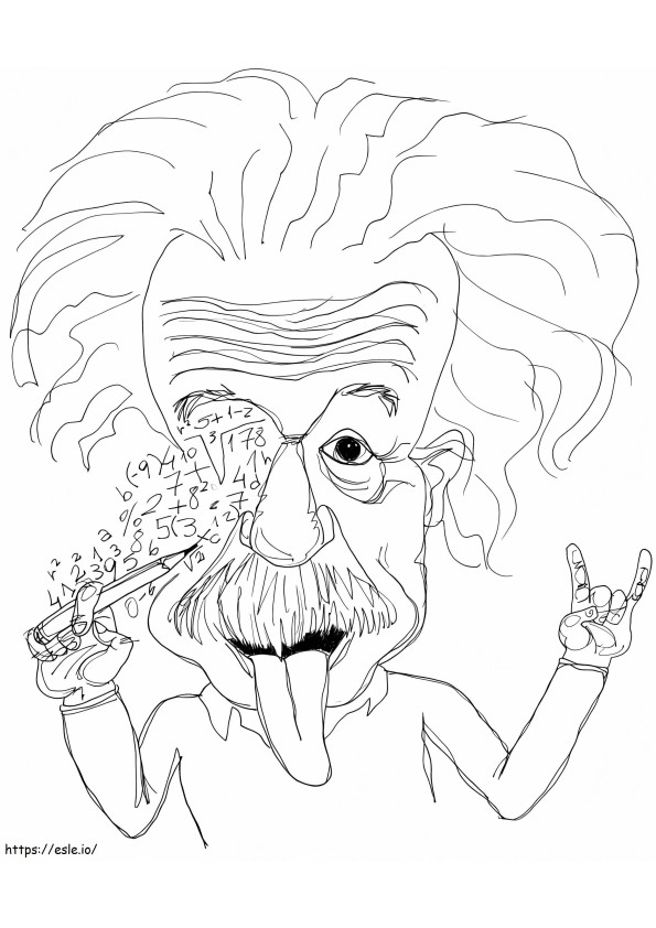 Albert Einstein-schets kleurplaat