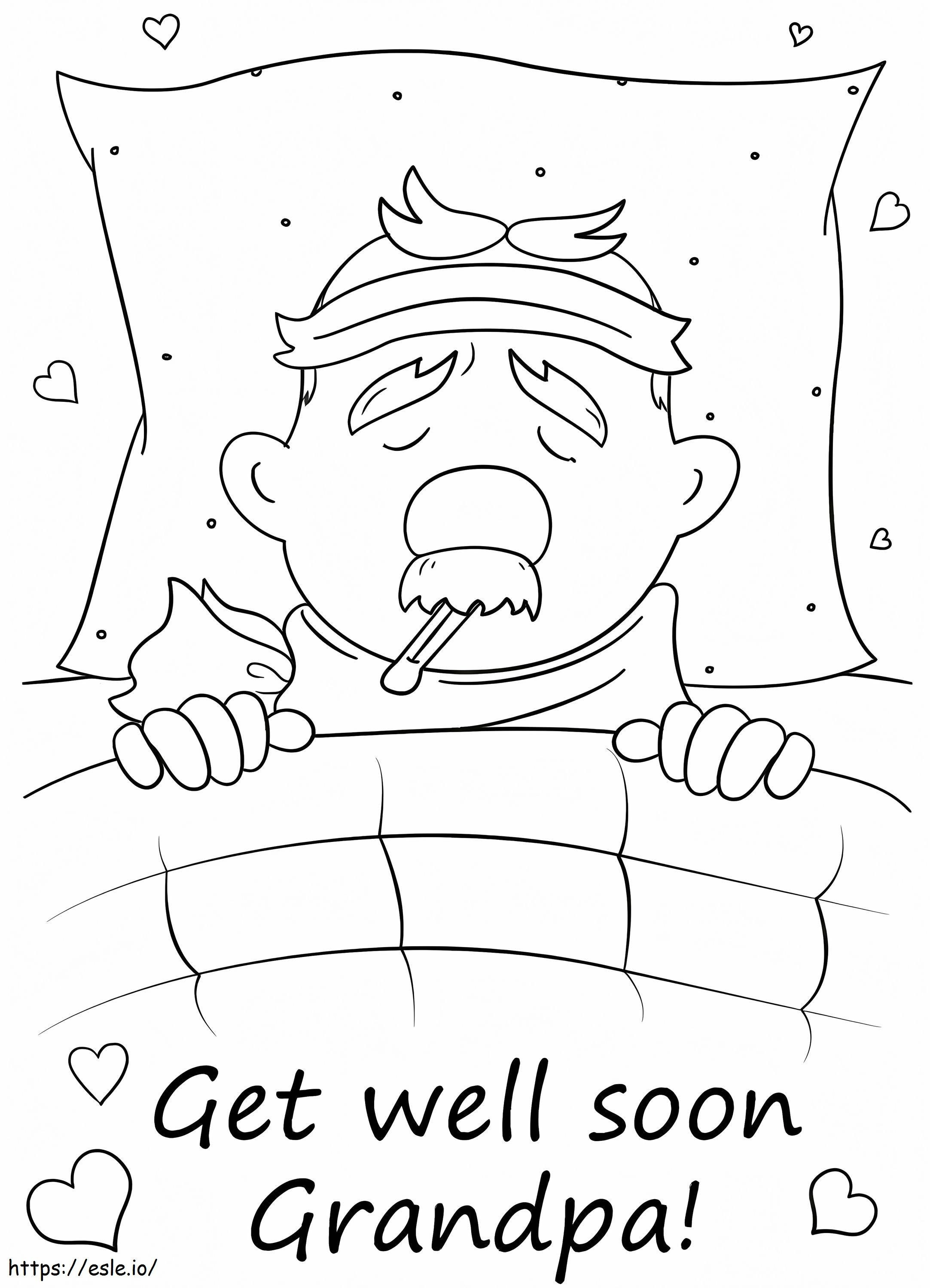 Get Well Soon Grandpa coloring page