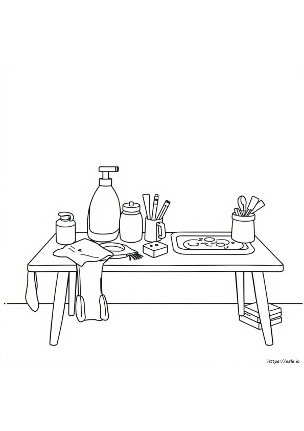 Printable Cleaning Coloring Pages