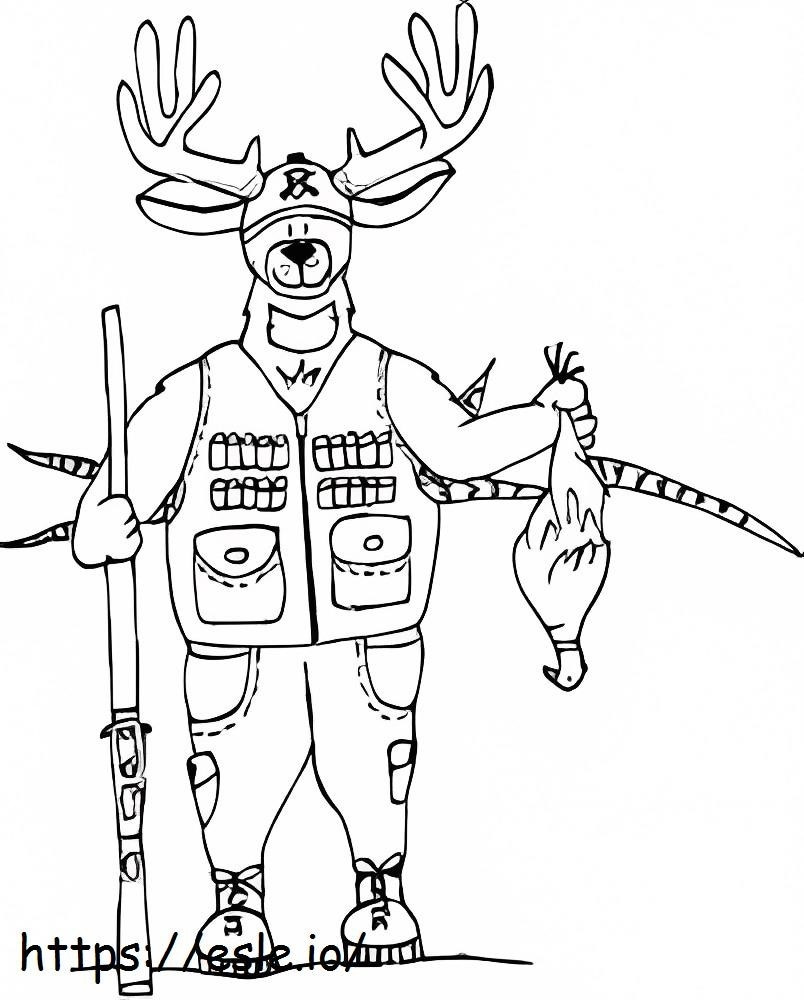 Moose Hunting coloring page