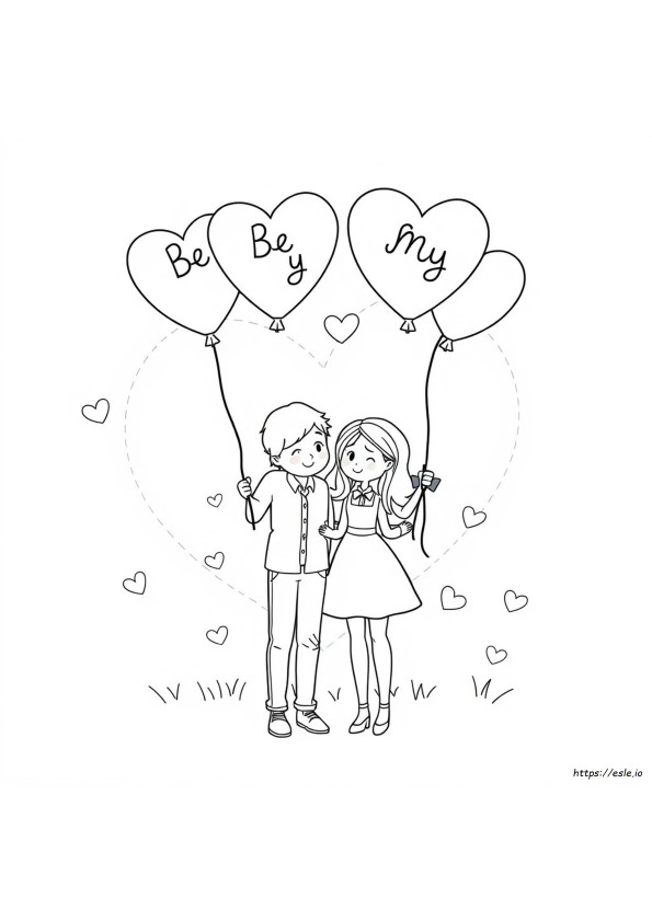 Be Mine Coloring Pages