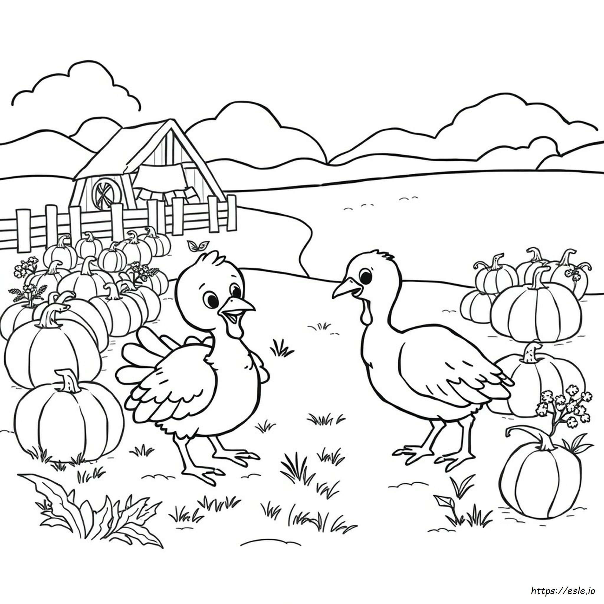 Baby Turkey Coloring Page