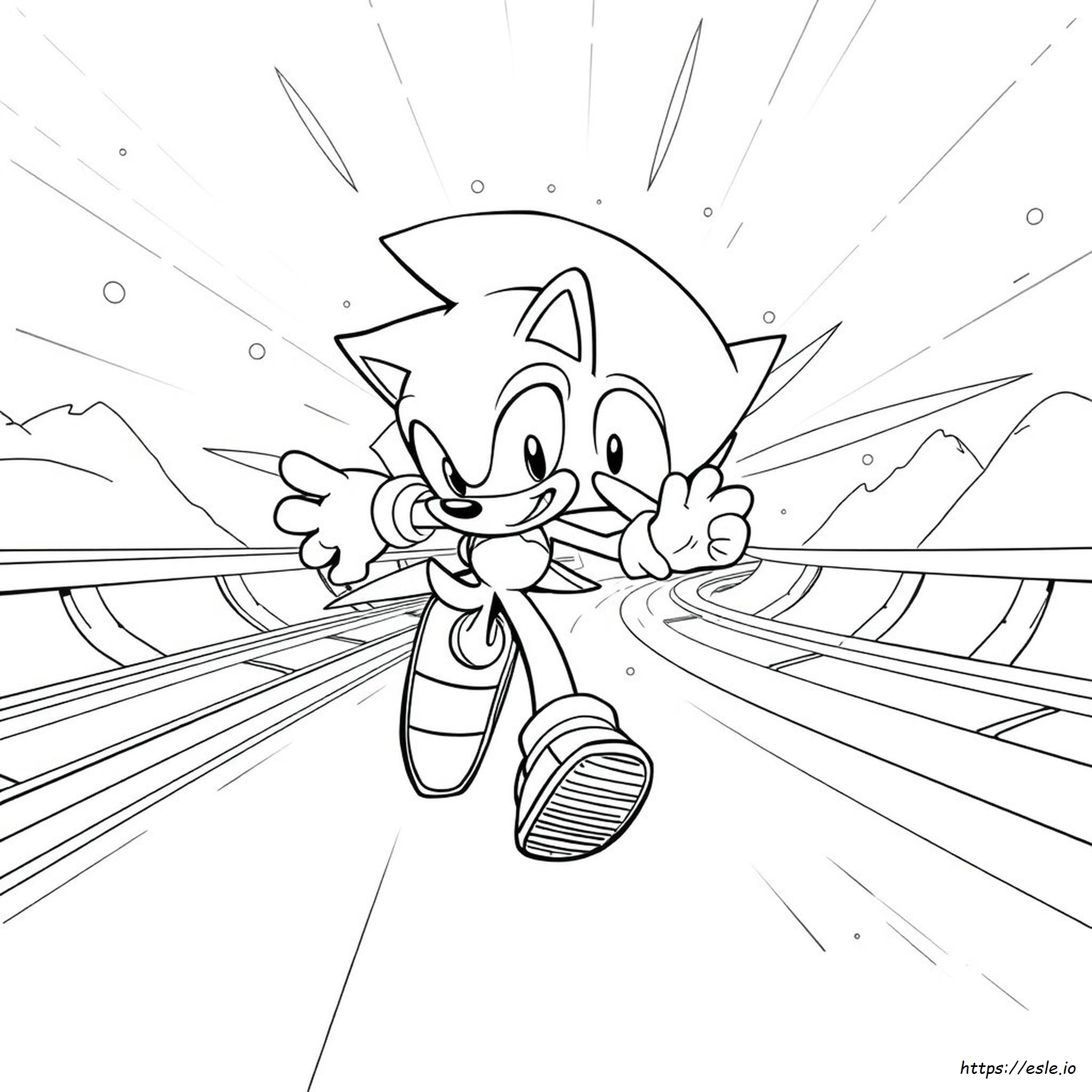 Printable Super Sonic Coloring Pages