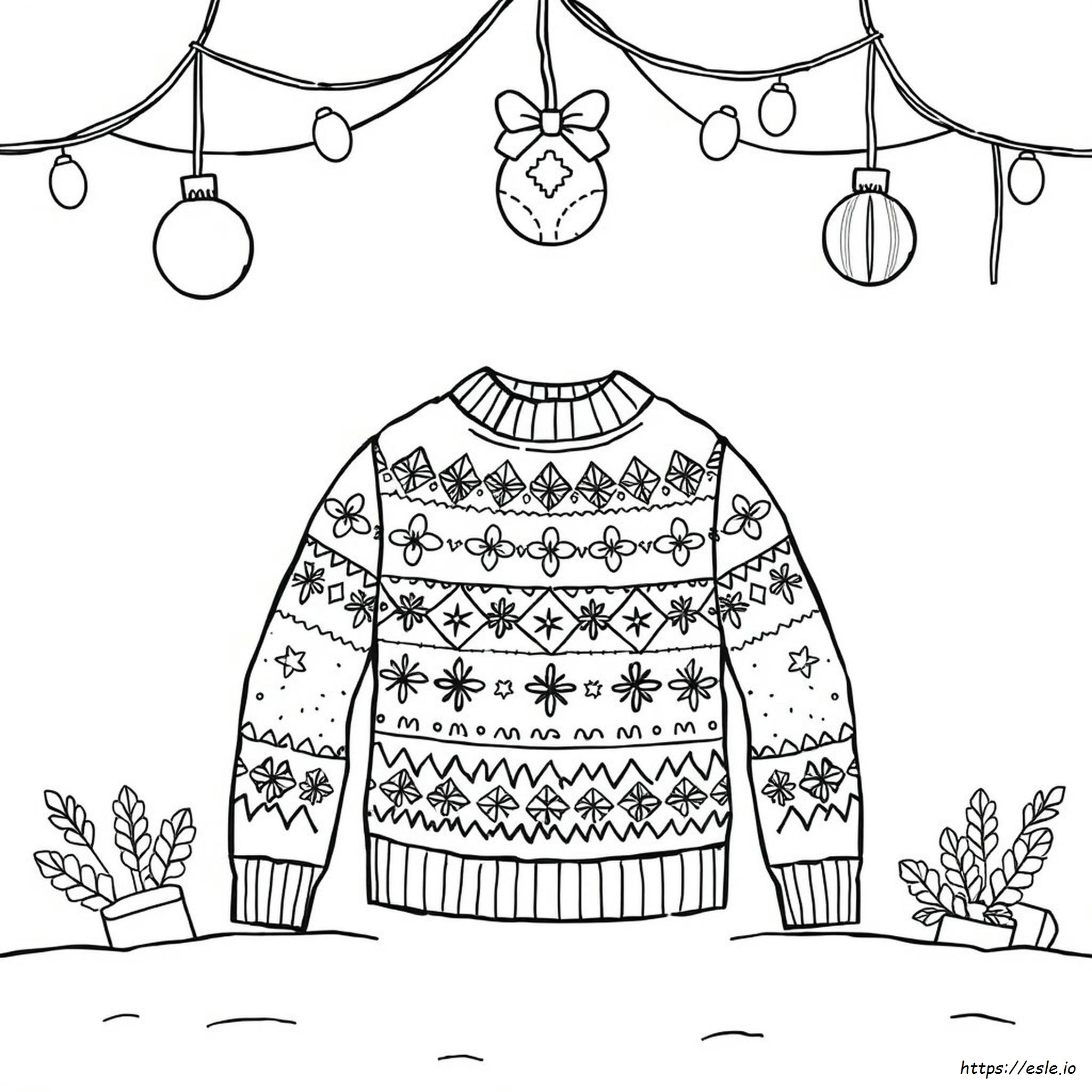ugly sweater coloring pages – Image 12