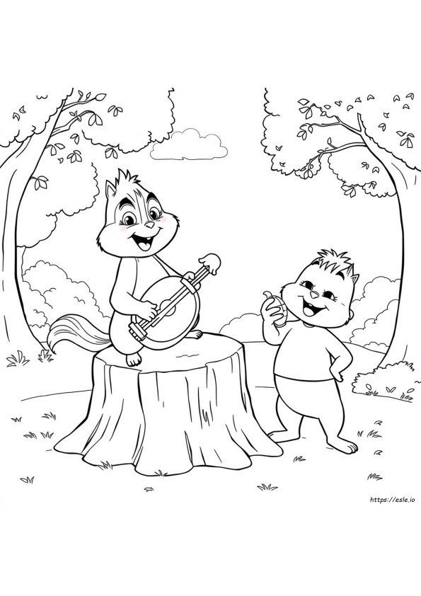 Alvin And The Chipmunks Coloring Page