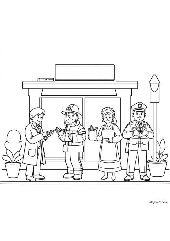 Professioni Disegni Da Colorare