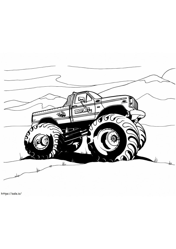 Bigfoot Monster Truck coloring page