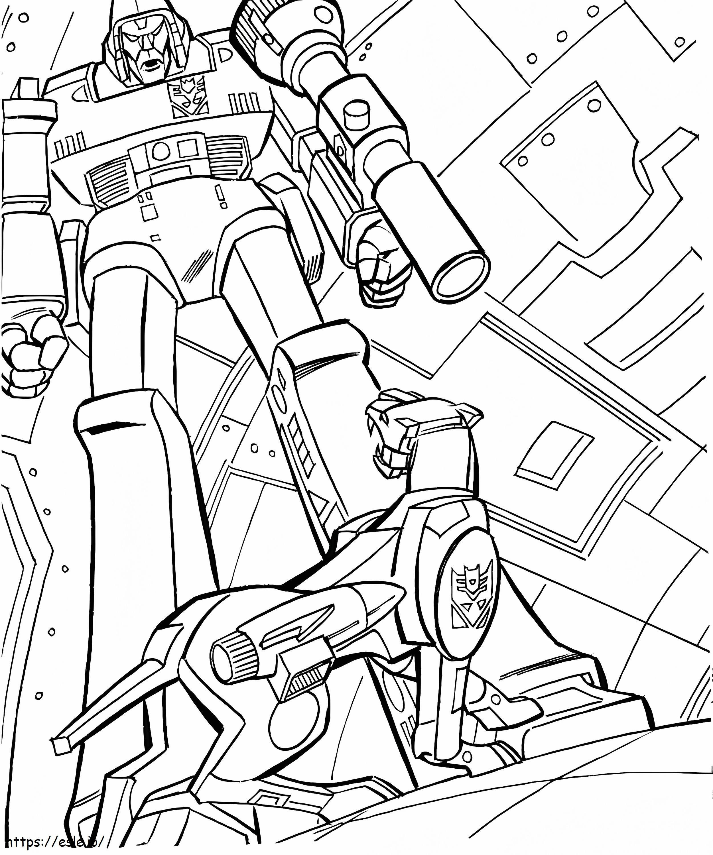 Megatron And Robot Dog coloring page